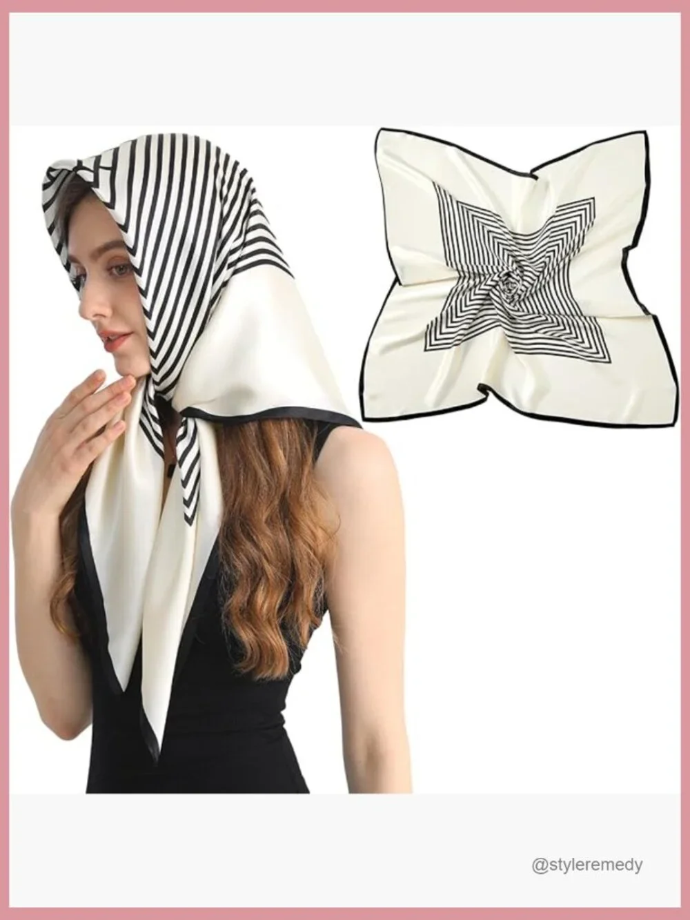 100% Mulberry Silk Square Head Scarf 35x35 Lightweight Bandana Scarf for Women